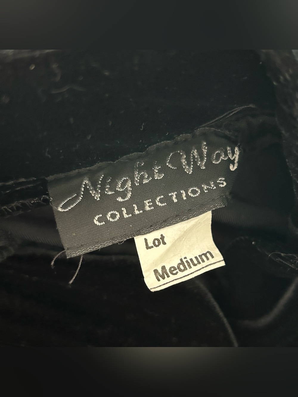 Vintage Night Way Collections Black Velvet Cheongsam Gown Women’s M 90s Evening - Picture 8 of 11